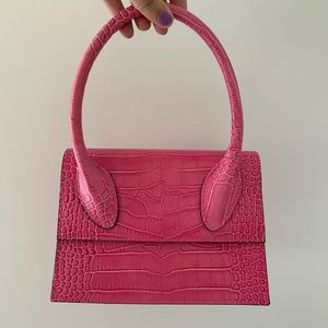 Pink leather purse